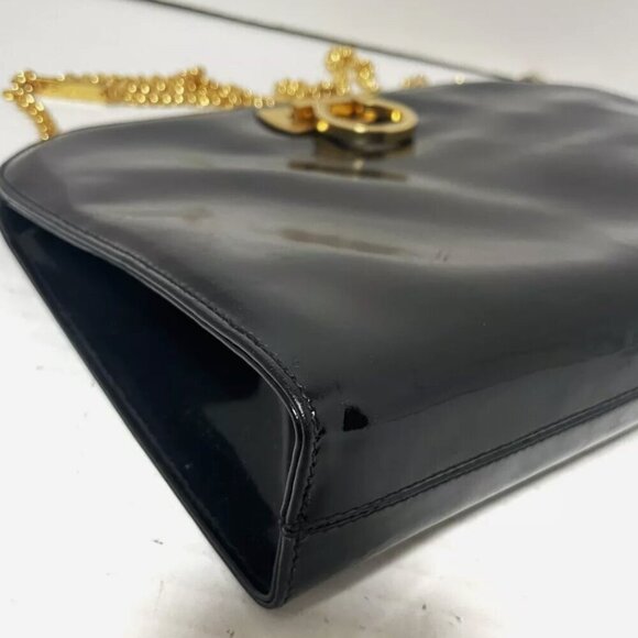 Salvatore Ferragamo Gancini  Shoulder Bag Black Leather - Picture 5 of 9